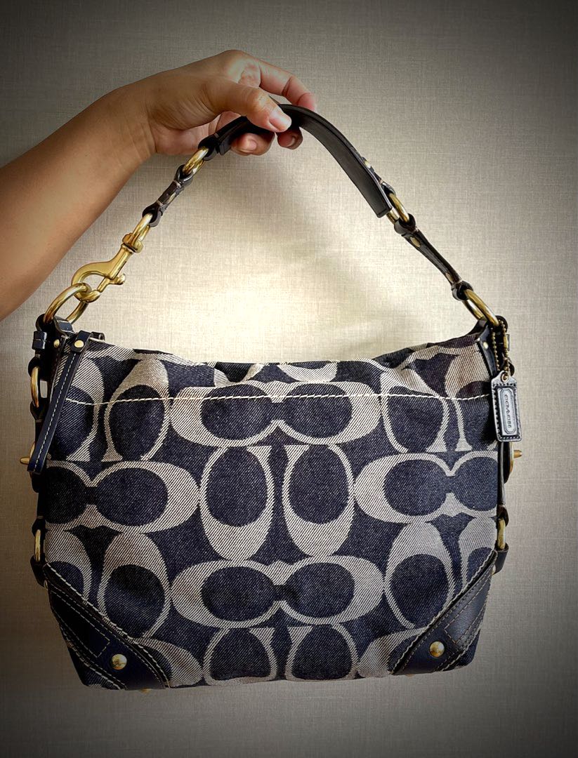 Coach denim purses clearance