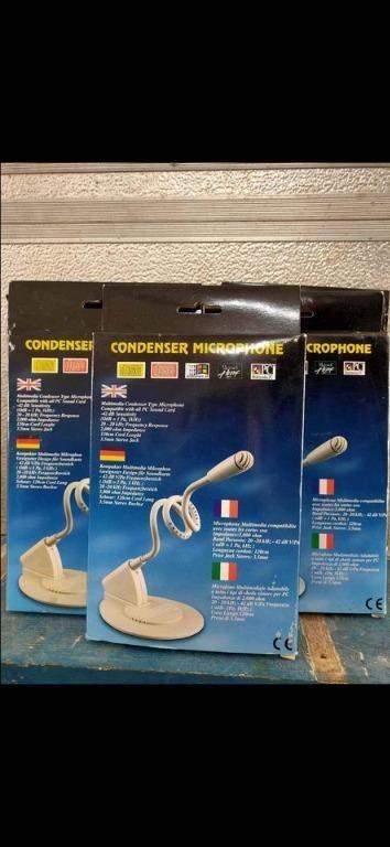 Condenser microphone @P350each (Category: Microphones) located in Angeles City. Submitted by edjazmin (Listing ID 1107773651, Image 3). Description: Condenser microphone gooseneck mic compatible with all PC Sound Card 3.5mm stereo Jack @P350each Brand new 30 PCs Located @ 544 acacia st. Dona Belen subdivision Sto. Cristo Angeles city Pampanga 2009 Contact no. 09173867827 Stay safe and God Bless! .