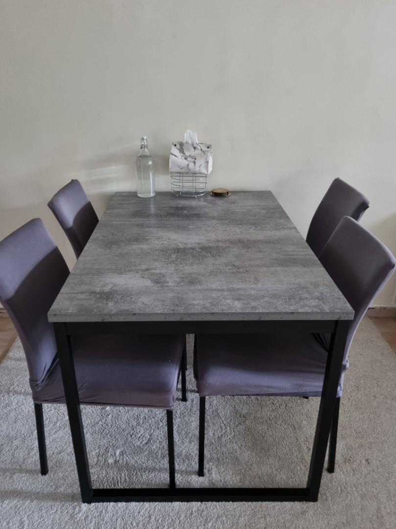 DALE 5piece dining table (COURTS), Furniture & Home Living, Furniture, Tables & Sets on Carousell