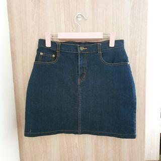Dark Blue Jeans Mini Skirt