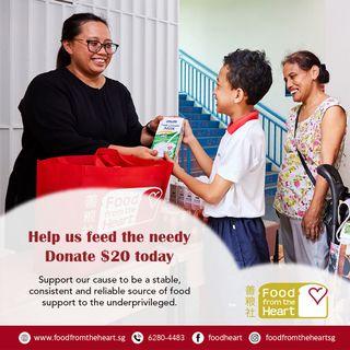 [Donation] Support Food from the Heart for $20!