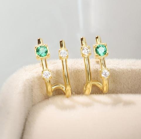 Gemstone clip deals on earrings