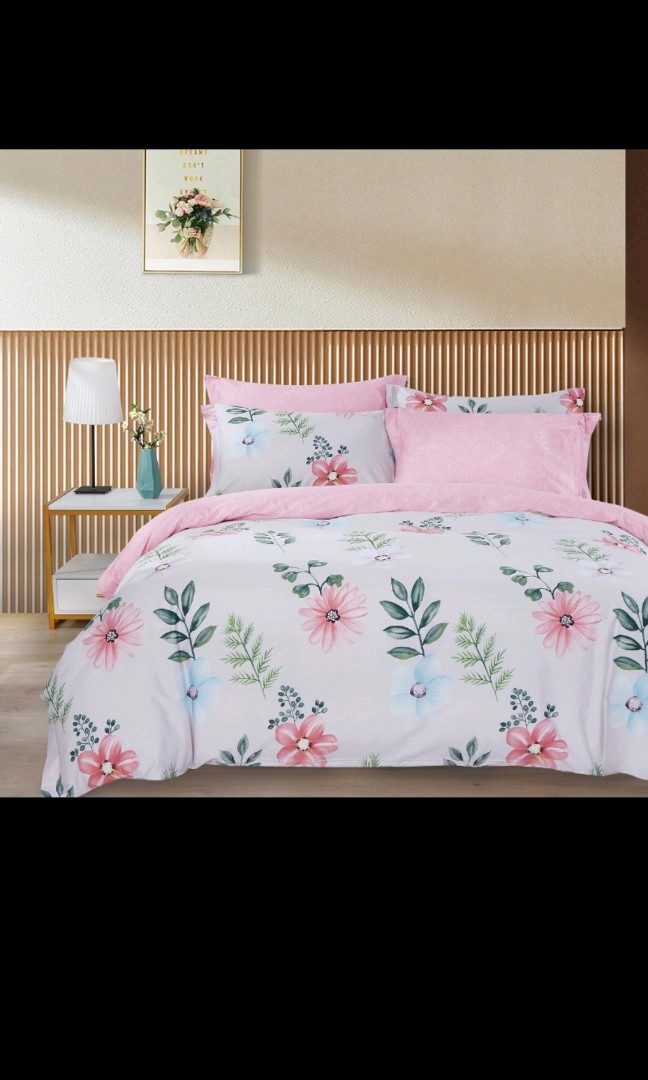 Epitex Floral Queen Size Quilt Cover, Furniture & Home Living, Bedding & Towels on Carousell