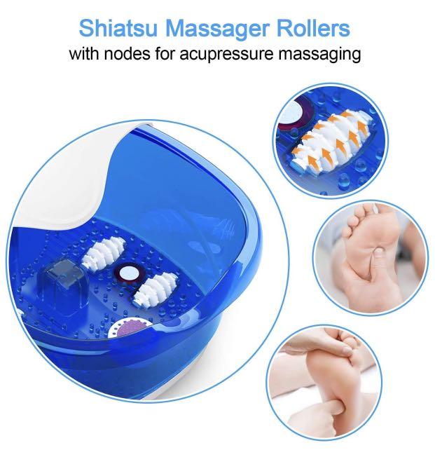 Foot Bath Misiki Foot Spa Massager with Heat Bubbles Vibration and Auto