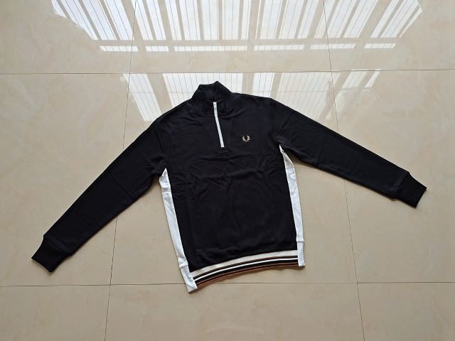 Fred perry contrast panel sweatshirt deals