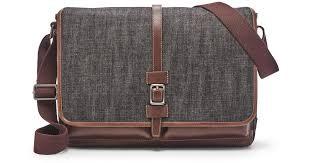 Fossil Kenton Messenger Bag for Men Dark Brown
