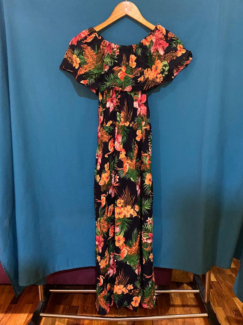 Off shoulder hawaiian dress top