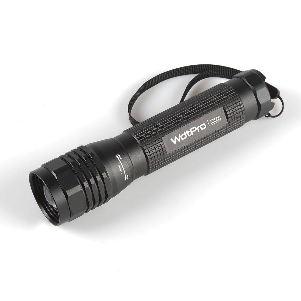 Super Bright Torch Flashlight with 3 Modes WdtPro High-Powered LED Torch S3000 
