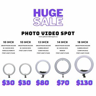 HUGE SALE On Ring Lights $25 - $130