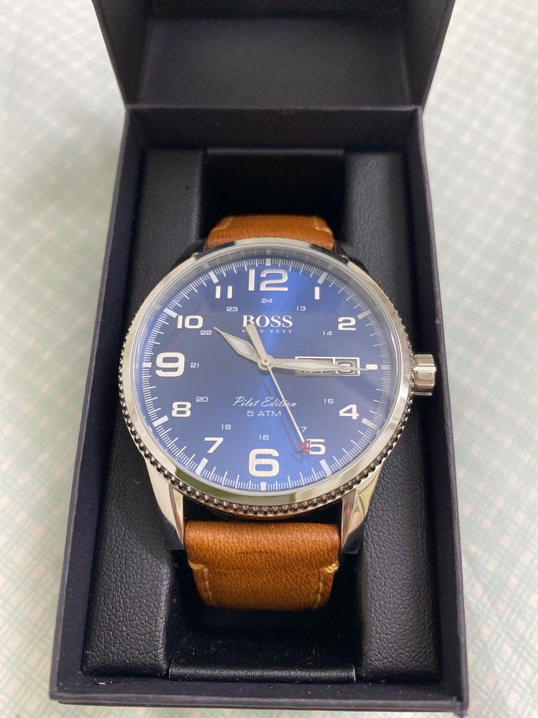 Hugo Boss men s watch leather strap