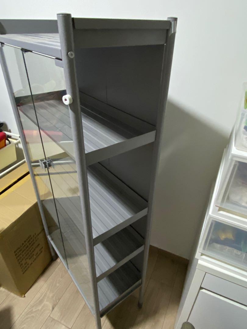 IKEA Hindo Glass Furniture & Home Living, Furniture, Shelves, & Racks on Carousell