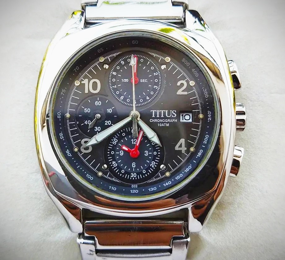 Jam tangan titus chronograph store