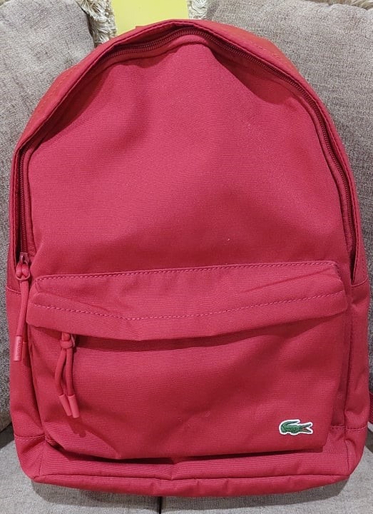 Red lacoste backpack hot sale