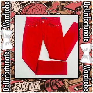 Levi’s 524 Too Superlow Red Studded Skinny Denim Jeans (Pls READ description below👇)