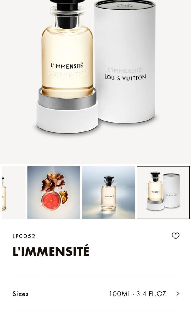 Louis Vuitton L'Immensité Perfume, Beauty & Personal Care, Fragrance &  Deodorants on Carousell