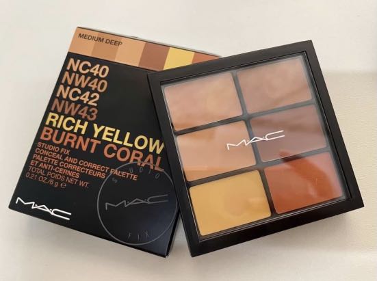 RM173 MAC Studio Fix Conceal and Concealer Palette - Medium Deep, Beauty & Personal Care, Face, Makeup on Carousell