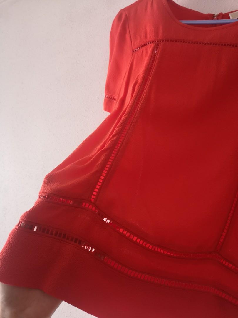 Michael Kors Orange Blouse Luxury Apparel on Carousell