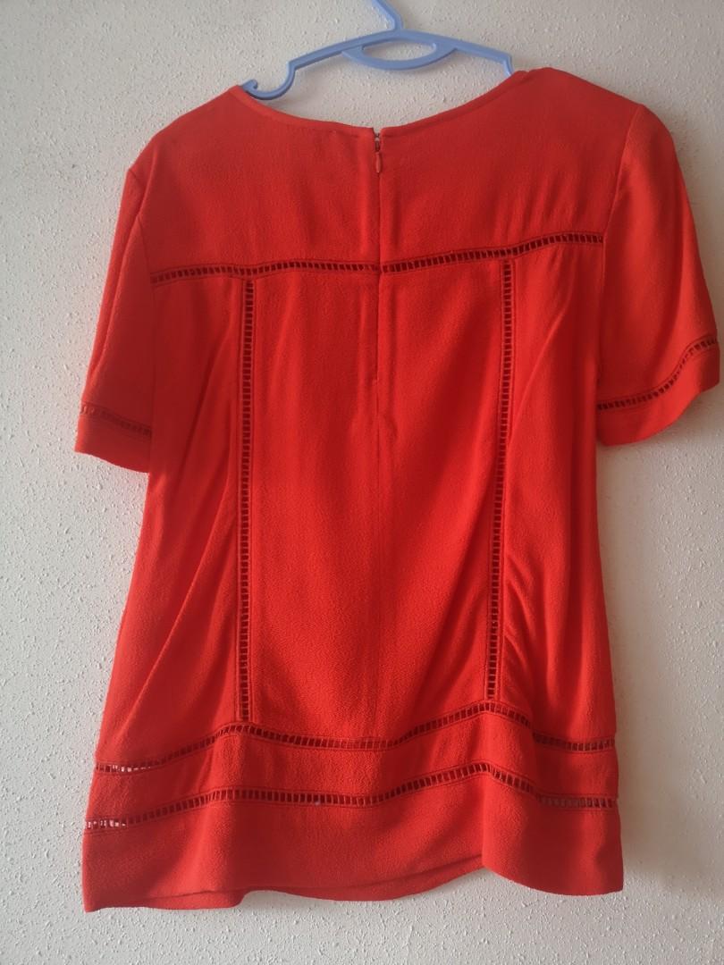 Michael kors orange blouse outlet