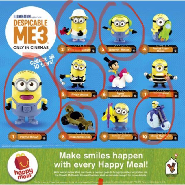 Minions McDonald’s, Hobbies & Toys, Toys & Games on Carousell