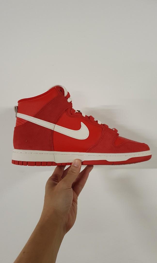 dunk high first use university red