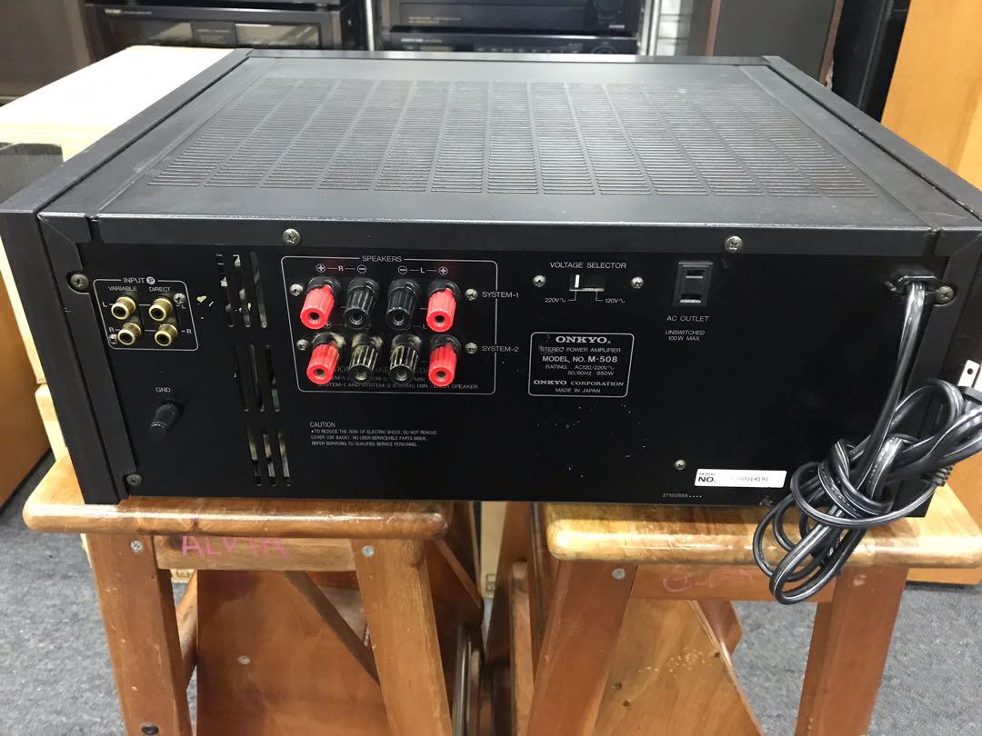 Onkyo M-508 poweramp . 200W per channel, Audio, Soundbars, Speakers ...
