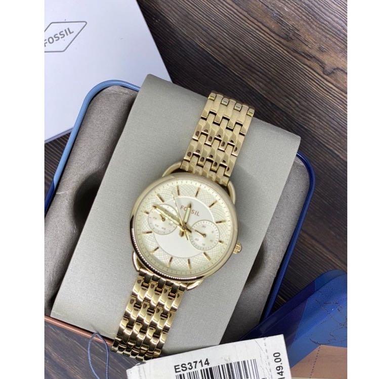 Original 100 Fossil Watch Women Gold ES3714
