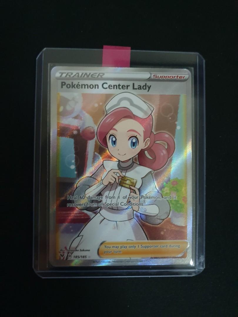 Pokemon Center Lady Full Art 185/185, Hobbies & Toys, Toys & Games on ...