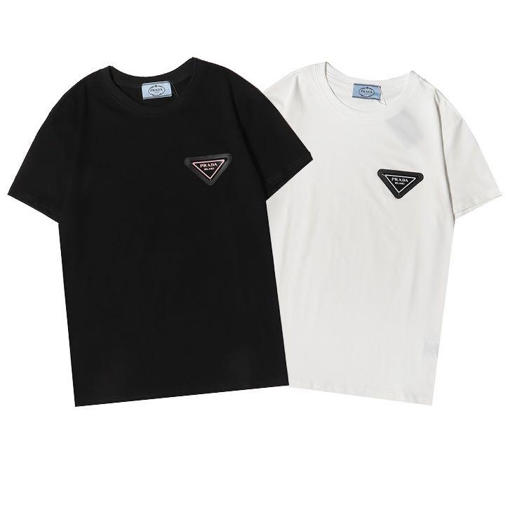 PRADA Triangle Logo T-Shirt in White (INSP), Men's Fashion, Tops & Sets,  Tshirts & Polo Shirts on Carousell