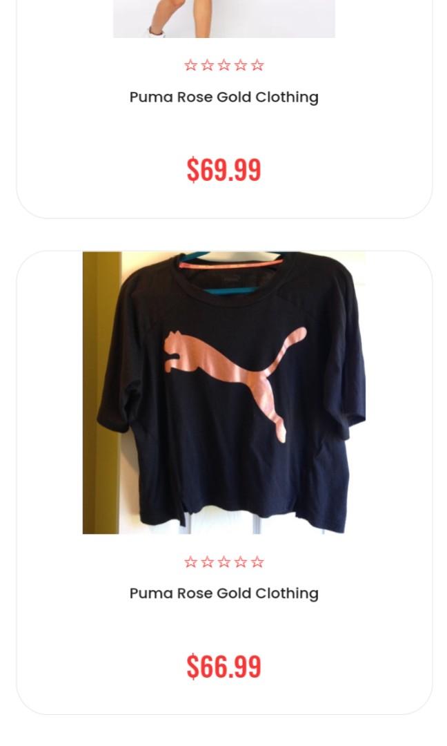 PUMA ROSEGOLD CROPTOP