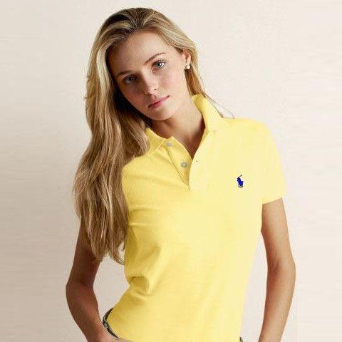 RALPH LAUREN Yellow Polo Tee (women), Women's Fashion, Tops, Shirts on  Carousell