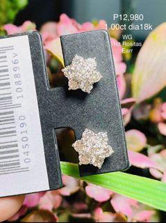 Rositas earrings in 1ct total natural diamond