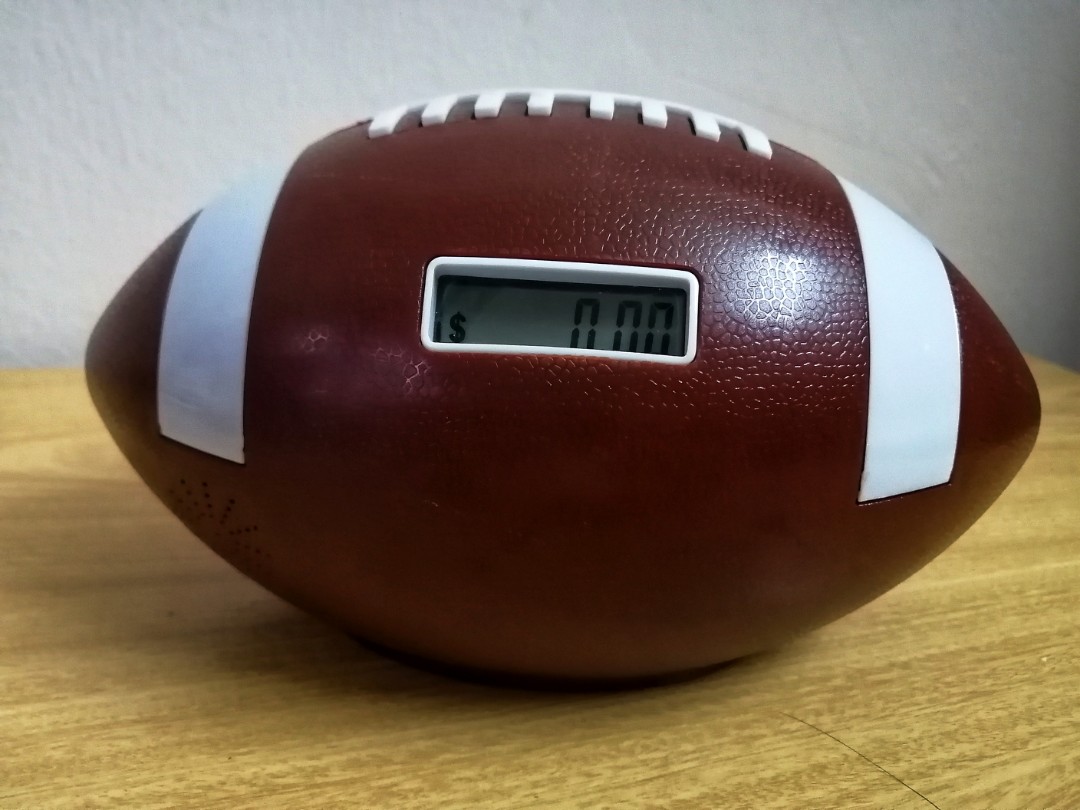 RUGBY BALL COIN BANK AND COUNTER, Hobbies & Toys, Collectibles ...