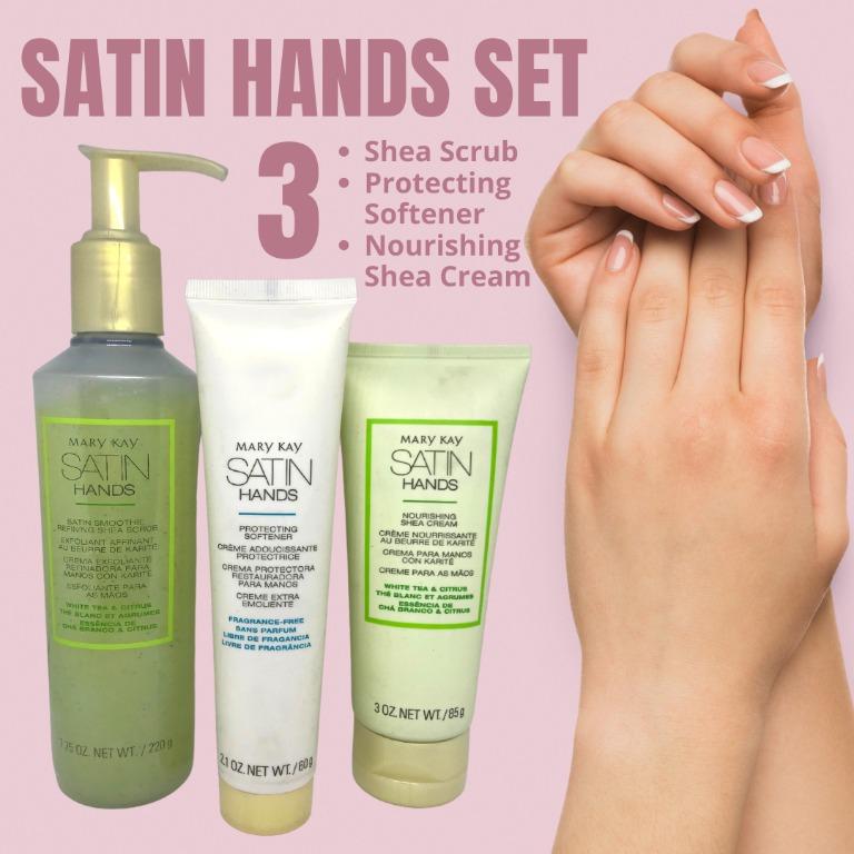 Satin Hands SET Nourishing Softening Exfoliating Protecting Softener