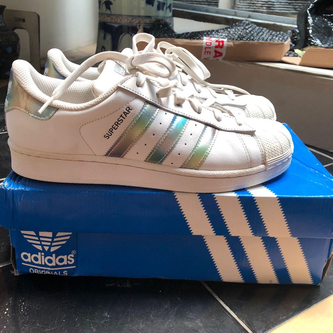 Adidas superstar metallic holographic cheap