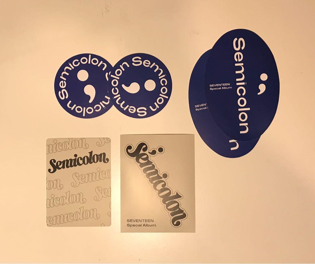 SEVENTEEN Semicolon Inclusions (Category: K-Wave Merchandise) located in Makati City. Submitted by dingustts (Listing ID 1107867581, Image 2). Description: SEVENTEEN Semicolon Inclusions On-hand and ready to ship :3 Circle card- 40php each - (1) Jeonghan - (1) Dino Oblong card- 60php each - (2) Joshua Minicard- 120php - (1) Wonwoo OTP card- 120php - (1) Woozi x Joshua.