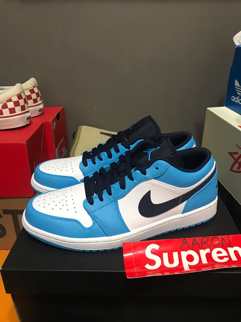 low top jordan 1 unc