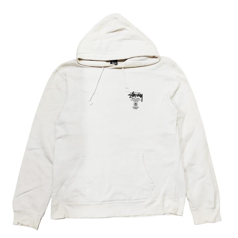 Stussy outlet white hoodie