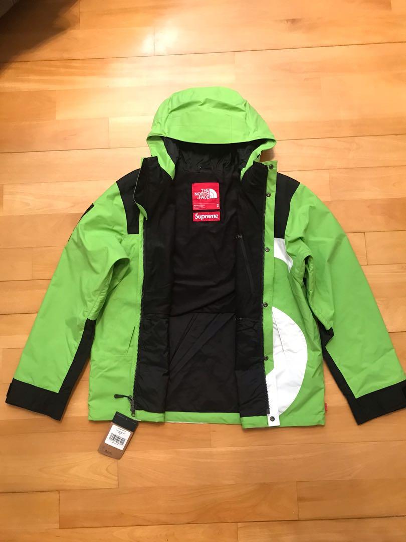 Supreme The North Face S Logo Mountain Jacket Lime Green FW20, 男