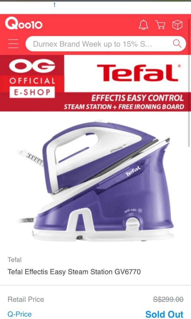 Tefal Effectis Easy Steam Station GV6770, TV & Home Appliances, Irons ...