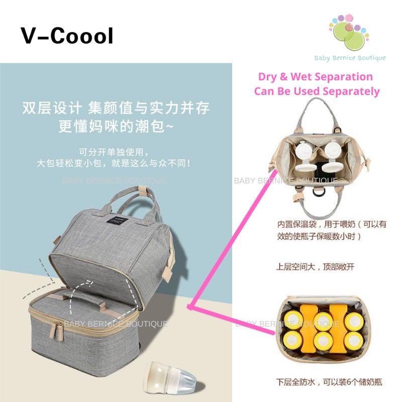 VCoool Cooler Diaper Nursing Mommy Baby Bag, Babies & Kids, Nursing