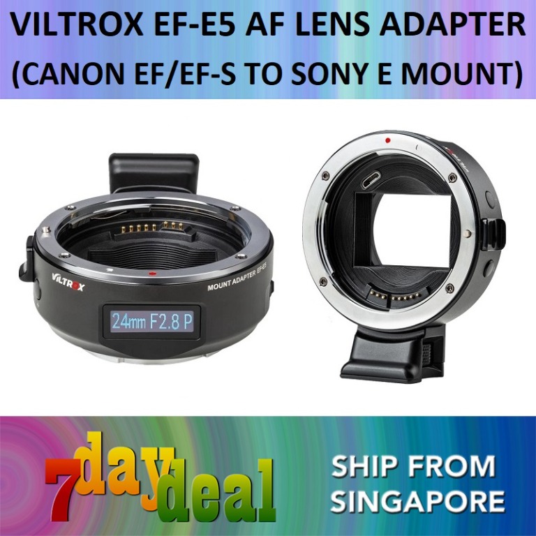 Viltrox EFE5 (OLED Display Screen) Autofocus Lens Mount Adapter for