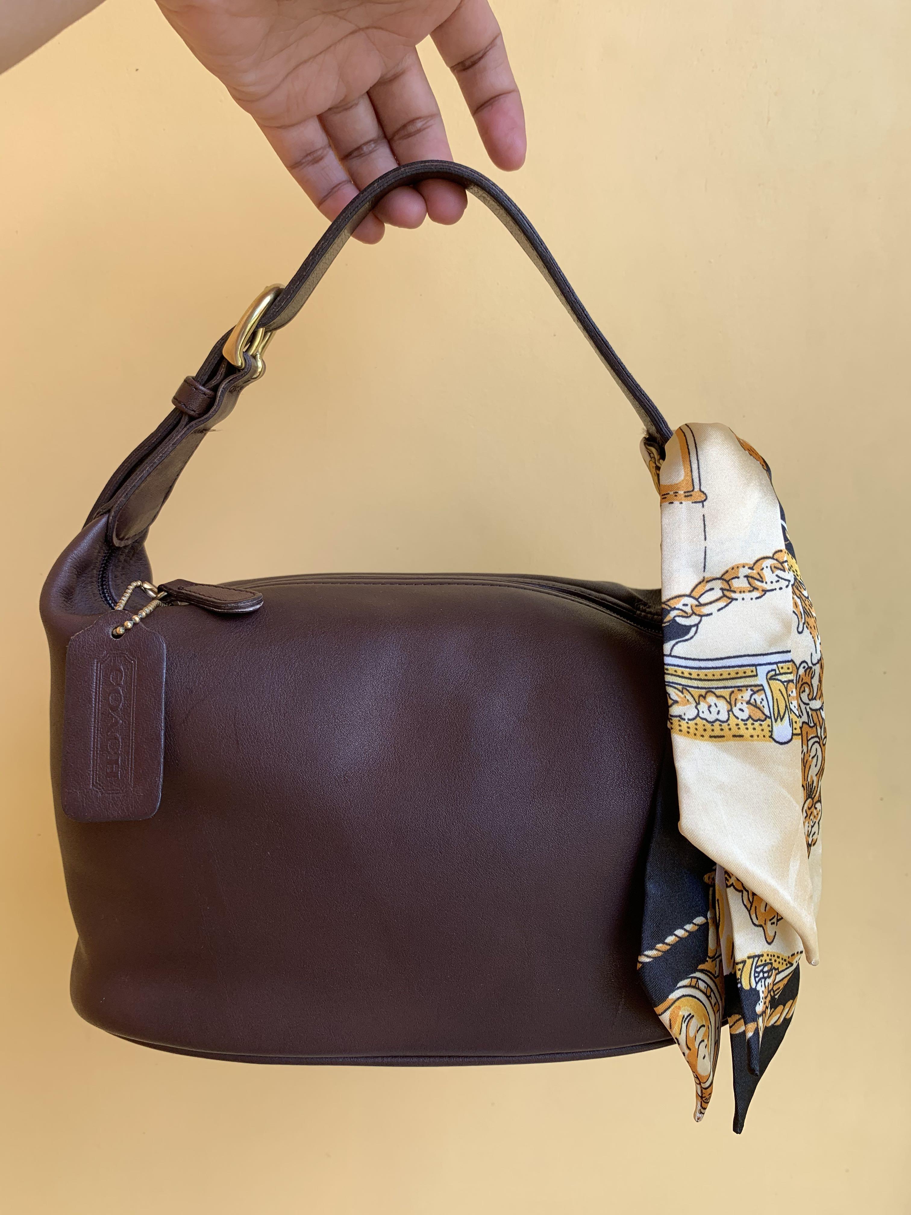 Vintage Coach Mini Hobo in Mahogany Luxury Bags Wallets on