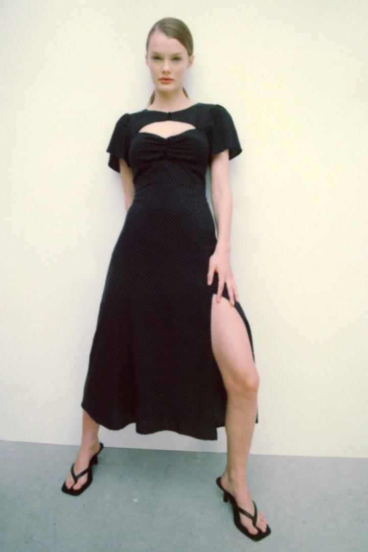 Zara polka dot cut out dress Clearance
