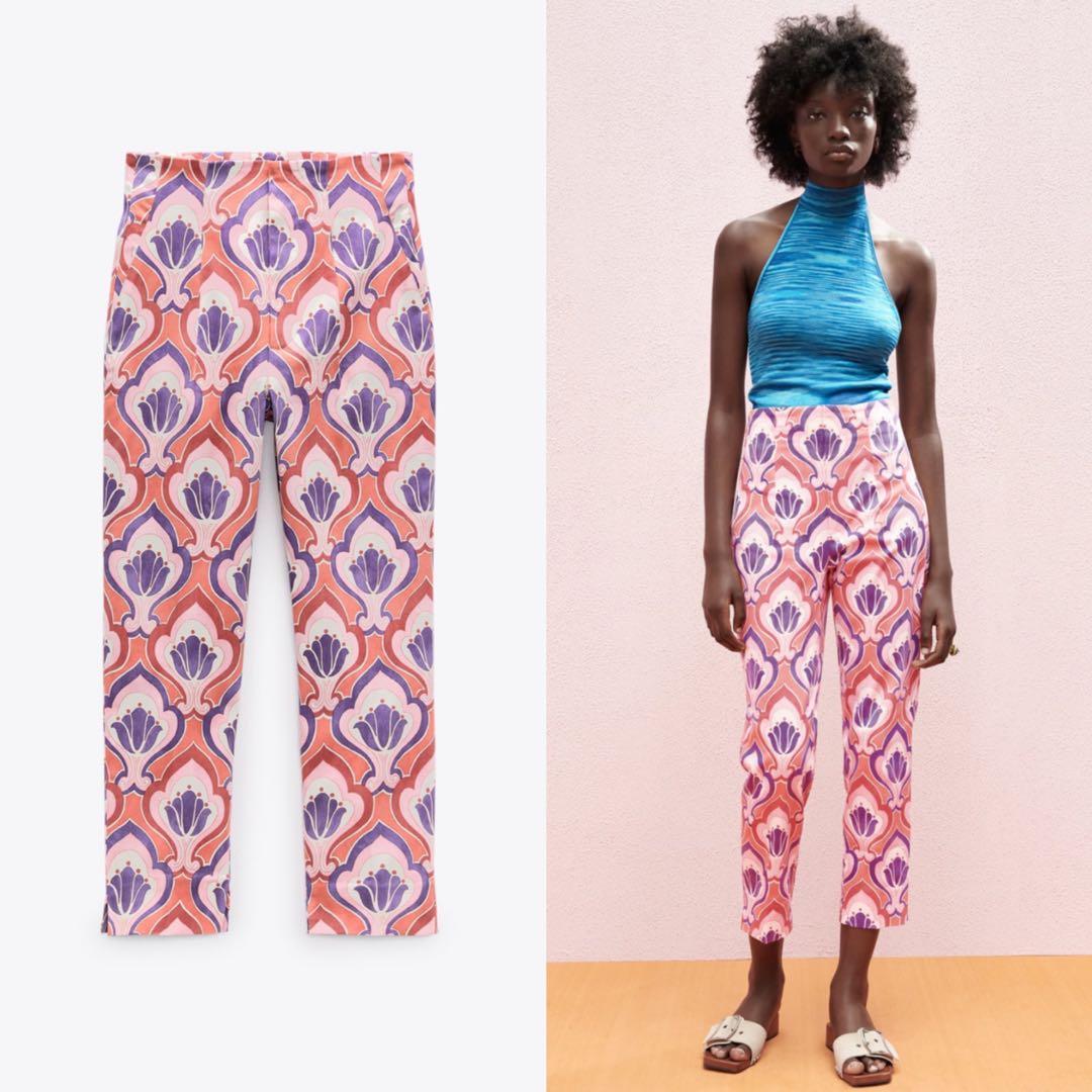 Zara Floral Print Palazzo Trousers — UFO No More