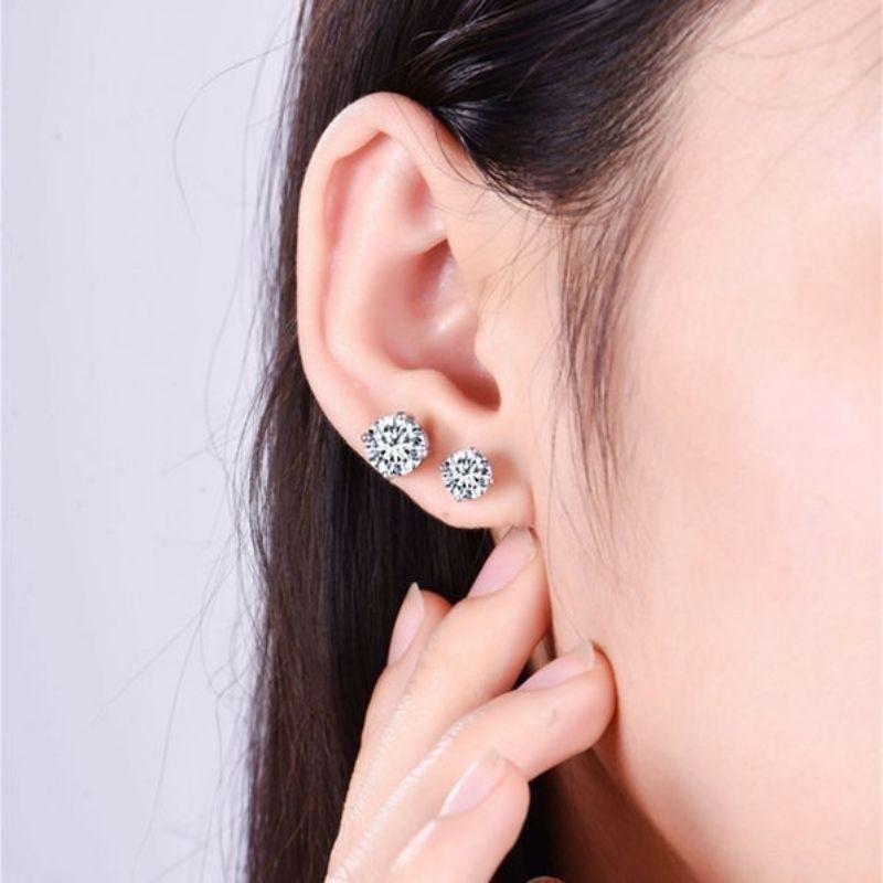 1.5 carat Moissanite earrings Women s Fashion Jewelry
