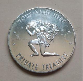 1971 private treasury silver coin