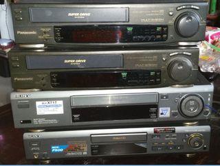 3 VCR & 1 Video CD Player [Tag: Panasonic, Sony, Hitachi, DVD, Spoilt, Faulty, Samsung ]