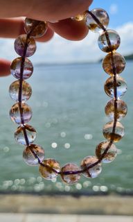 紫钛晶 10.5mm Amethyst Rutilated 