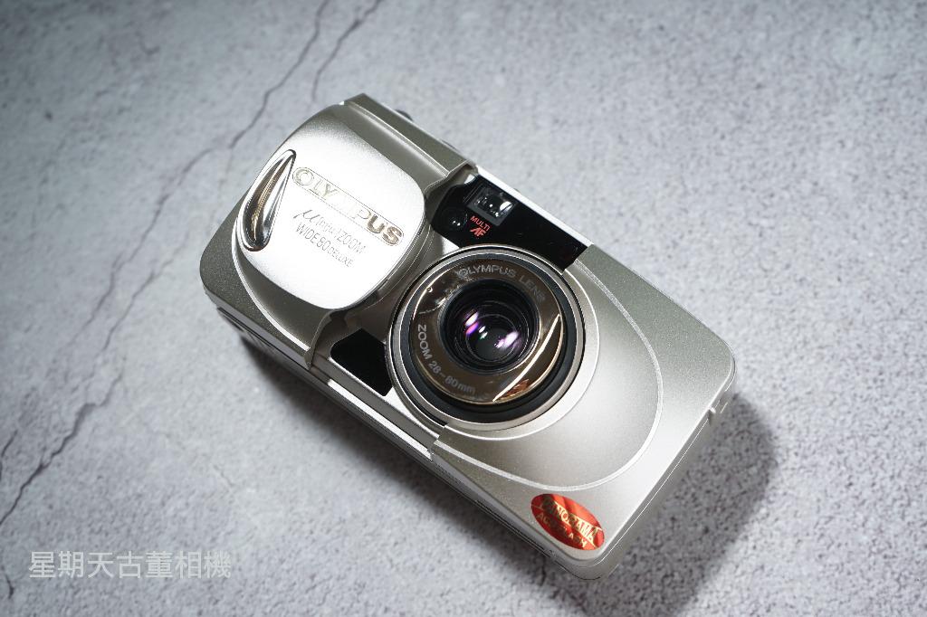 【星期天古董相機】 /送電池/庫存新品 OLYMPUS MJU ZOOM WIDE 80 deluxe底片傻瓜相機