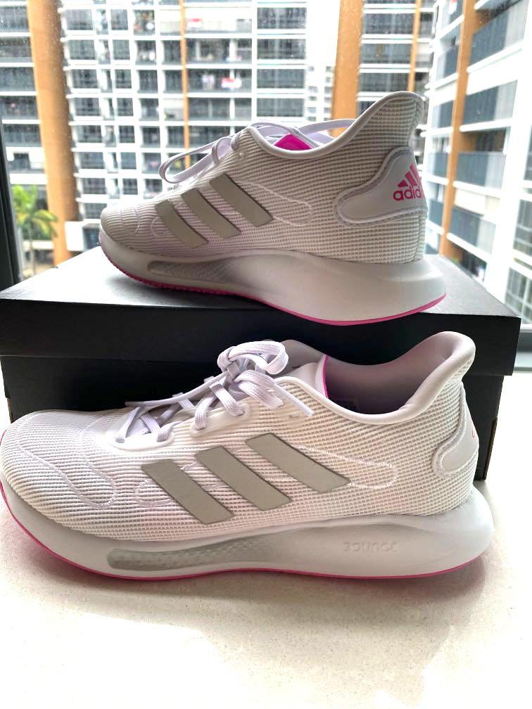 Adidas Galaxar Run Shoes Cloud White / Silver Metallic / Screaming Pink,  Women's Fashion, Footwear, Sneakers on Carousell